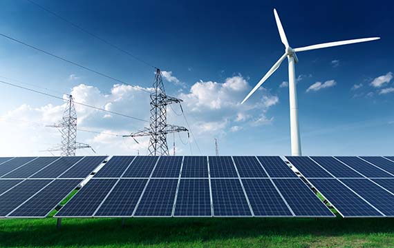 Green Technology Transmission Line Solar Panels Energy Electric